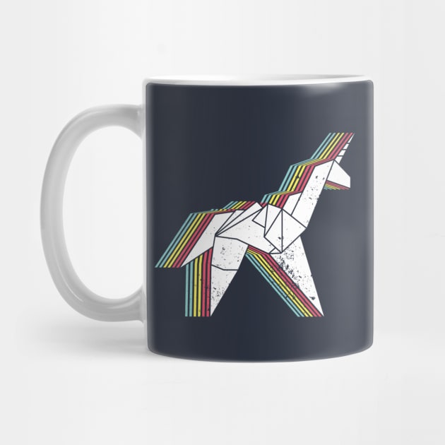 Origami Unicorn (Aged look) by MoviTees.com